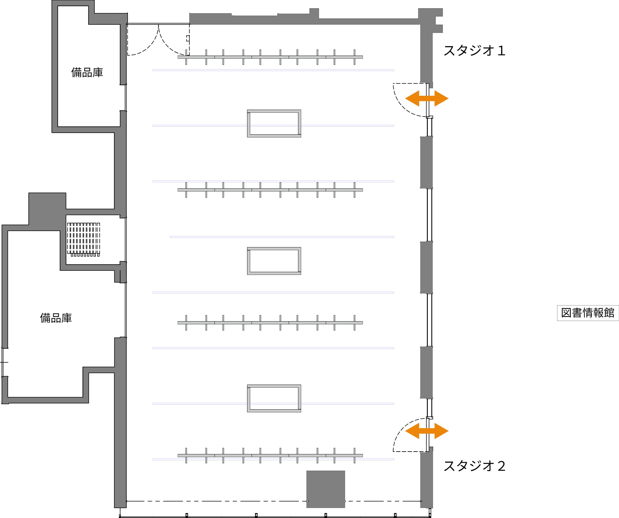 SCARTS スタジオ1＋2 展示のレイアウトサンプル